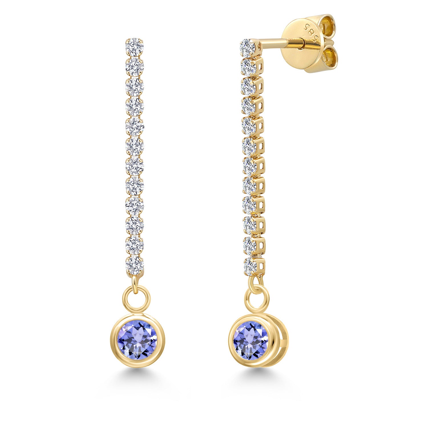 Tanzanite - December_Earrings in 14K Yellow Gold