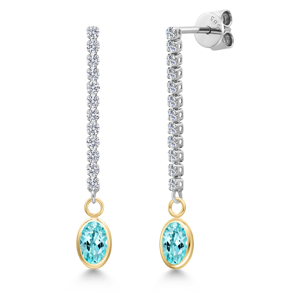 Apatite_Earrings in 14K Two Tone Gold