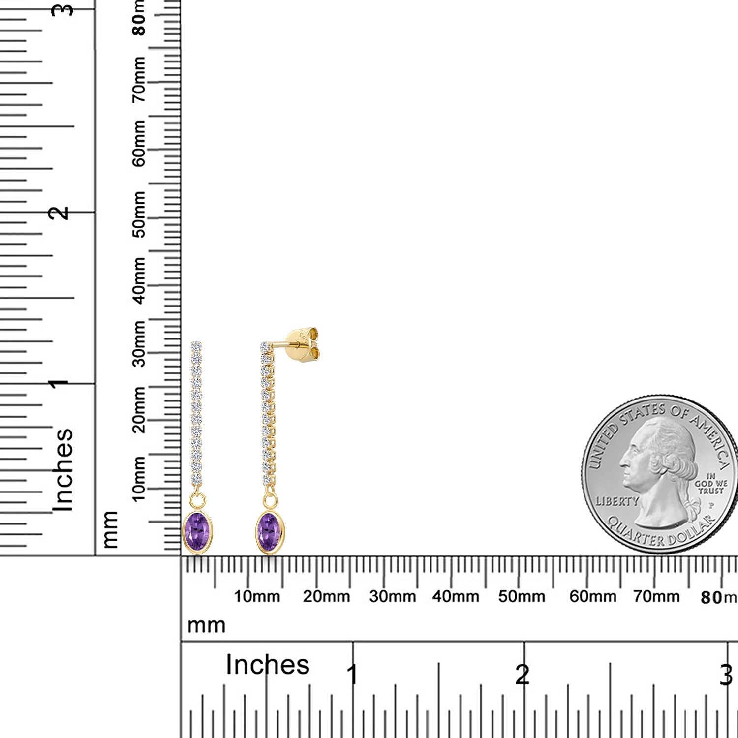 Amethyst - February_Earrings in 14K Yellow Gold