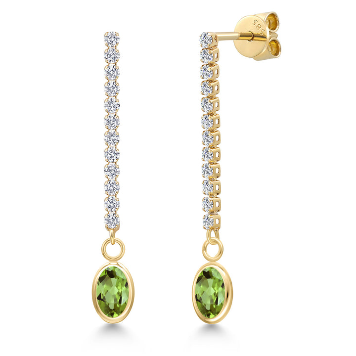 Peridot - August_Earrings in 14K Yellow Gold