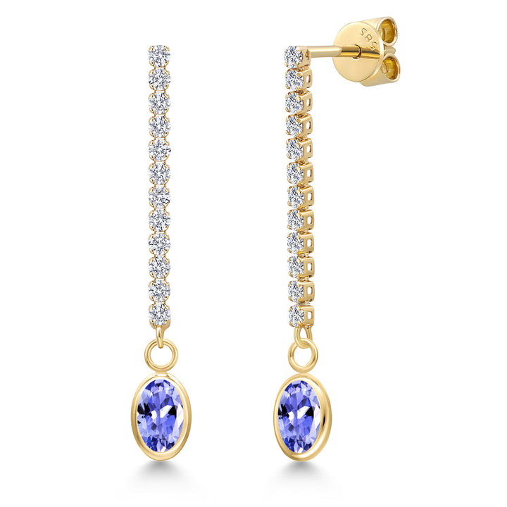 Tanzanite - December_Earrings in 14K Yellow Gold