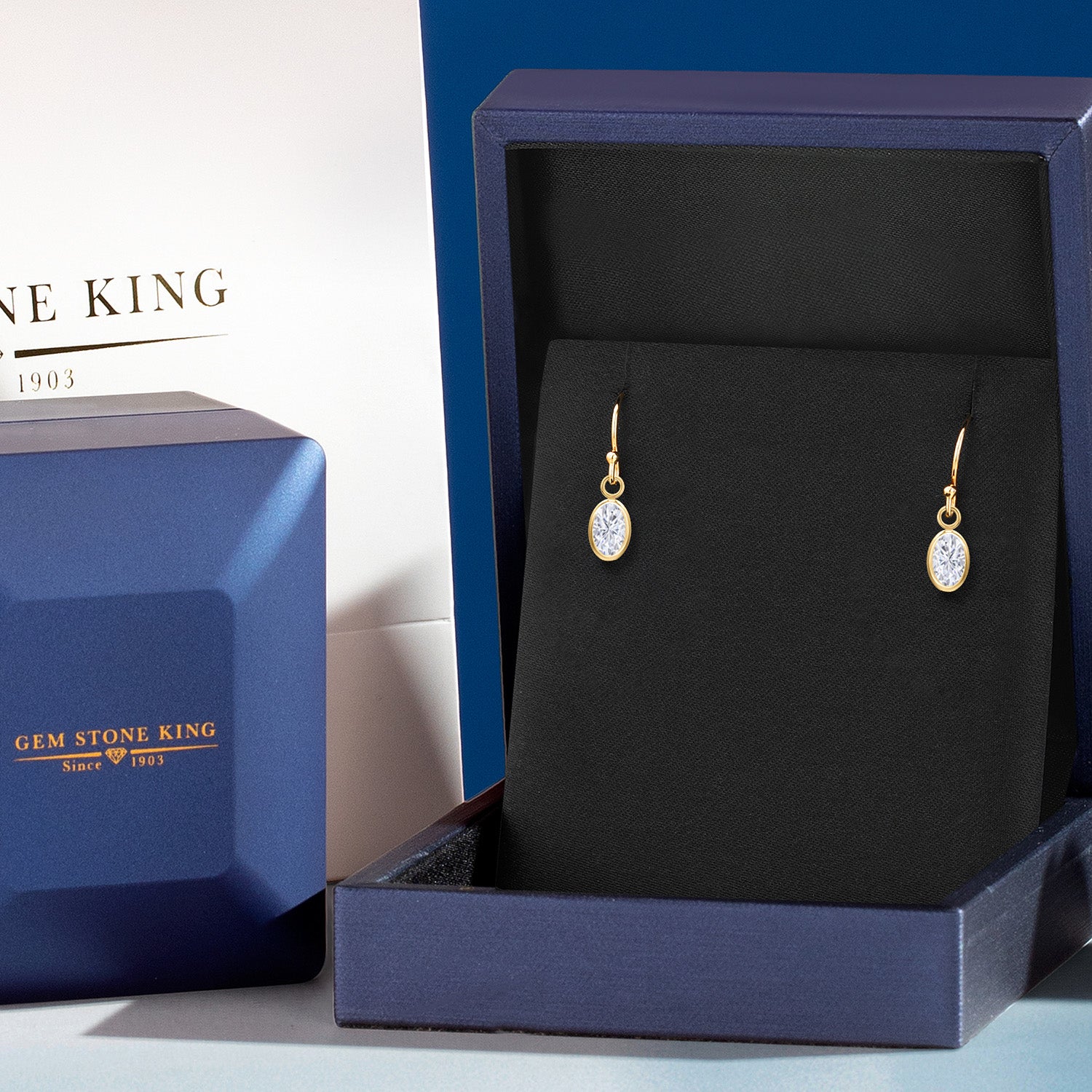 Near Colorless (GH)_Earrings in 14K Yellow Gold