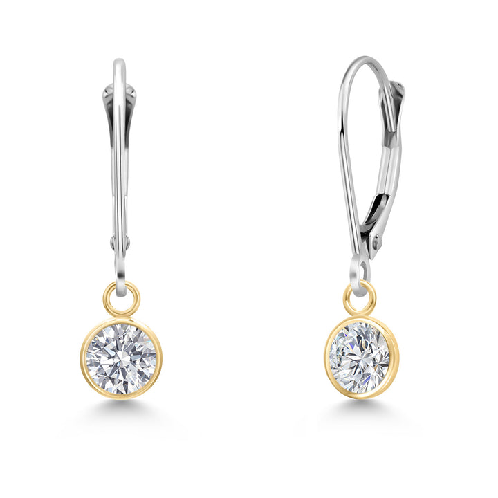 E - F_Earrings in 14K Two Tone Gold