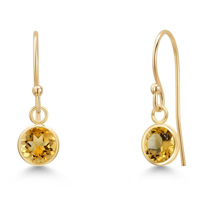 Citrine - November_Earrings in 14K Yellow Gold