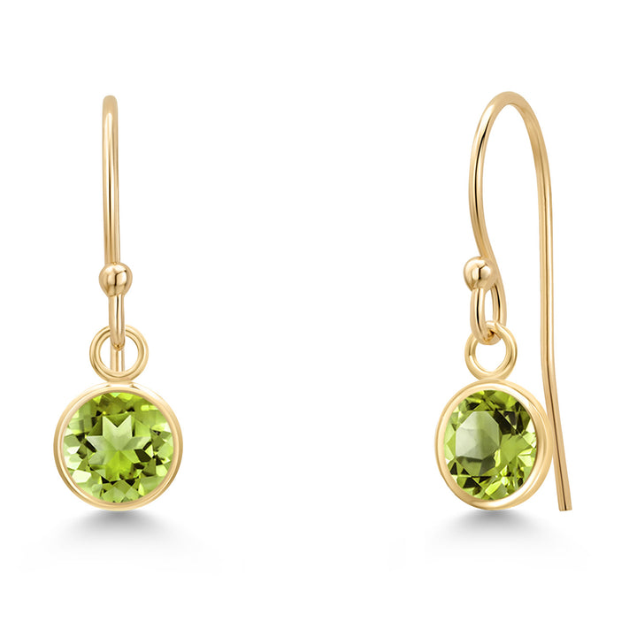 Peridot - August_Earrings in 14K Yellow Gold