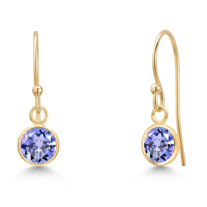 Tanzanite - December_Earrings in 14K Yellow Gold