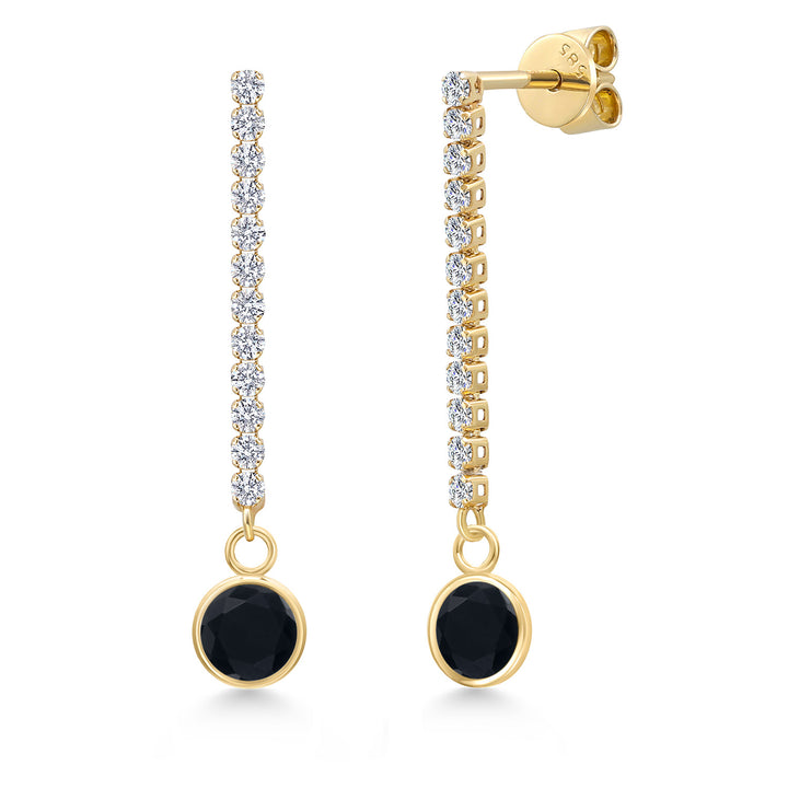 Onyx - December_Earrings in 14K Yellow Gold