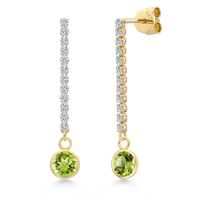 Peridot - August_Earrings in 14K Yellow Gold