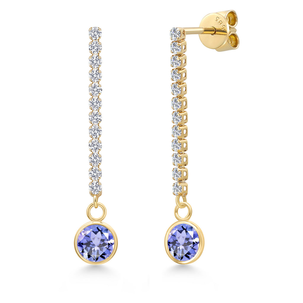 Tanzanite - December_Earrings in 14K Yellow Gold