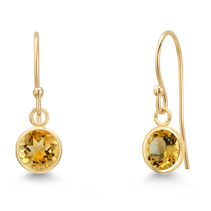 Citrine - November_Earrings in 14K Yellow Gold