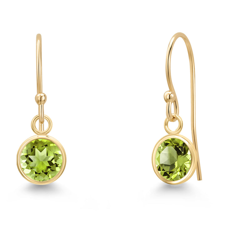 Peridot - August_Earrings in 14K Yellow Gold