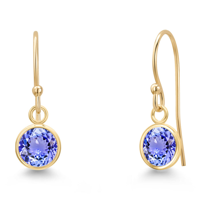 Tanzanite - December_Earrings in 14K Yellow Gold