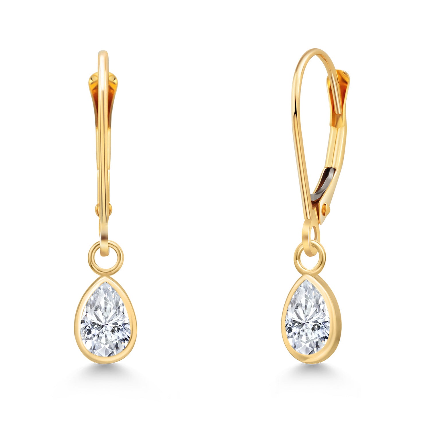 Near Colorless (GH)_Earrings in 14K Yellow Gold