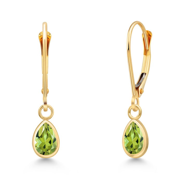 Peridot - August_Earrings in 14K Yellow Gold