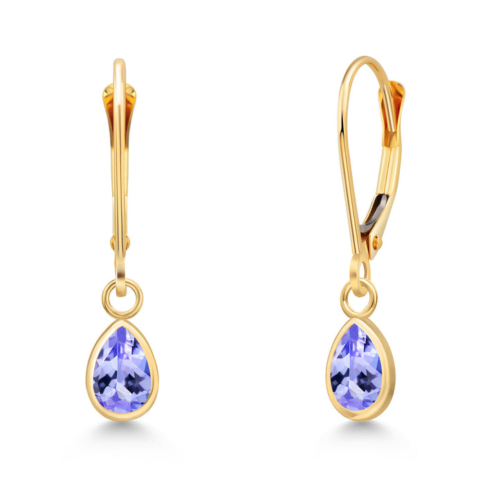 Tanzanite - December_Earrings in 14K Yellow Gold