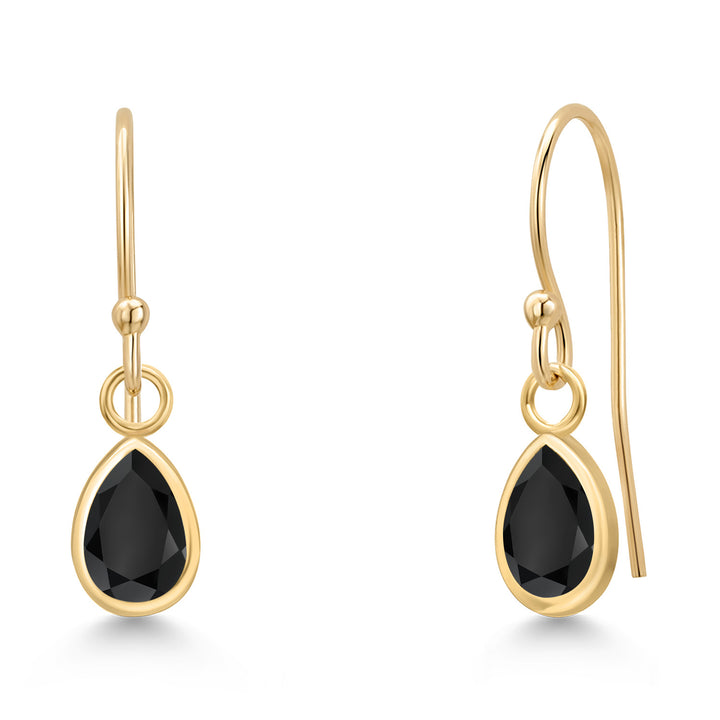 Onyx - December_Earrings in 14K Yellow Gold