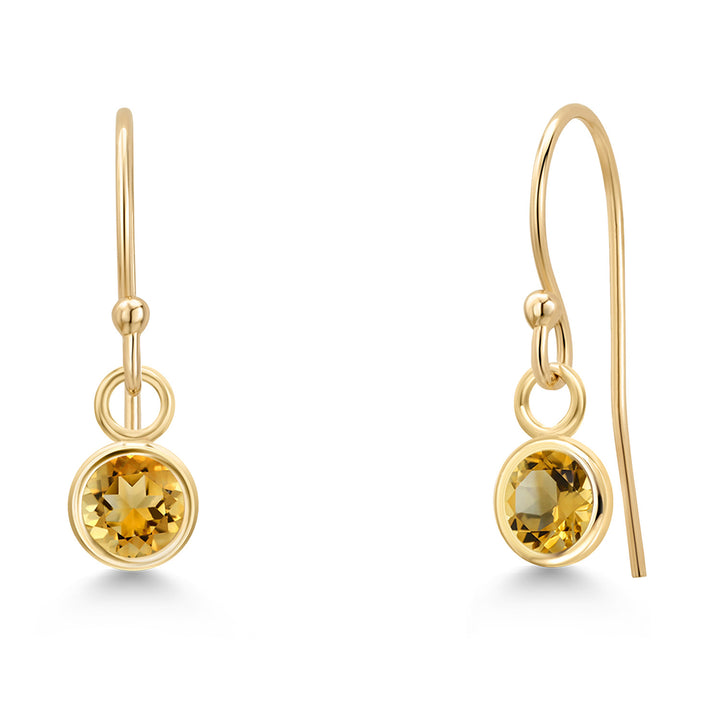 Citrine - November_Earrings in 14K Yellow Gold