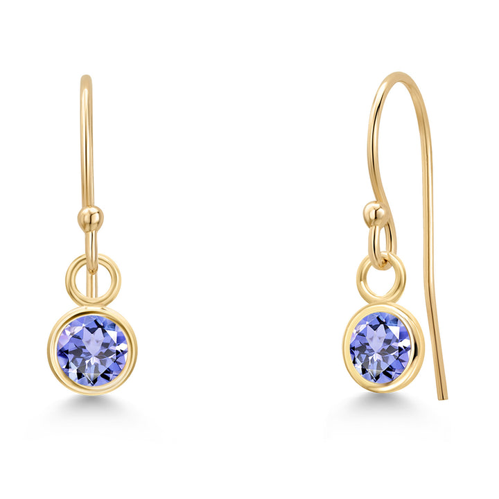 Tanzanite - December_Earrings in 14K Yellow Gold
