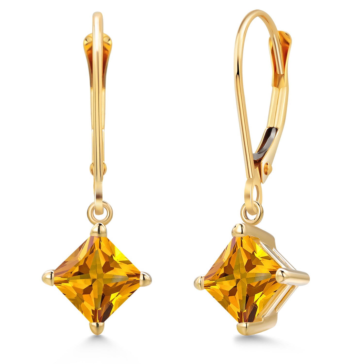 Citrine - November_Earrings in 14K Yellow Gold