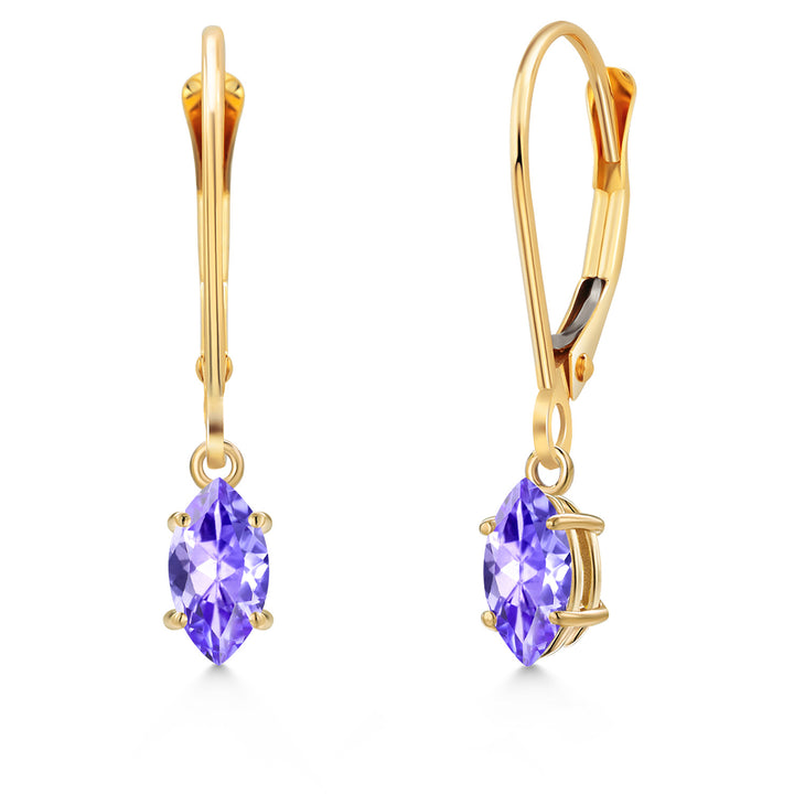 Tanzanite - December_Earrings in 14K Yellow Gold