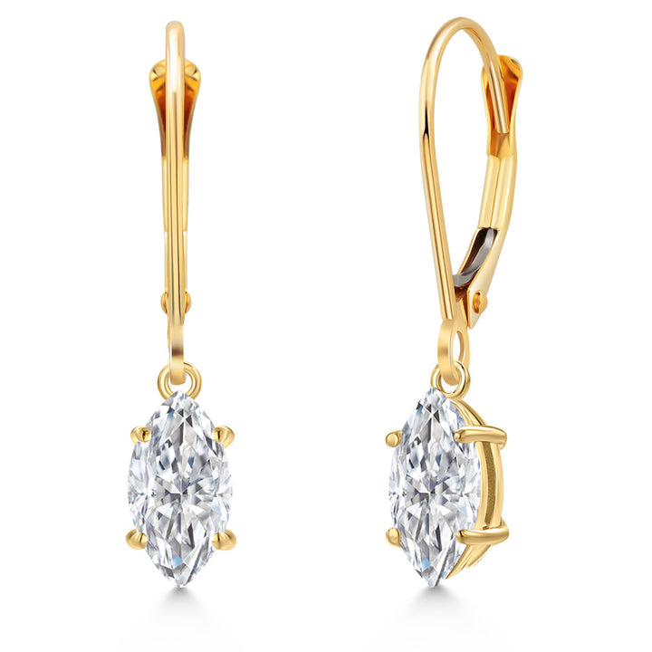 Near Colorless (GH)_Earrings in 14K Yellow Gold