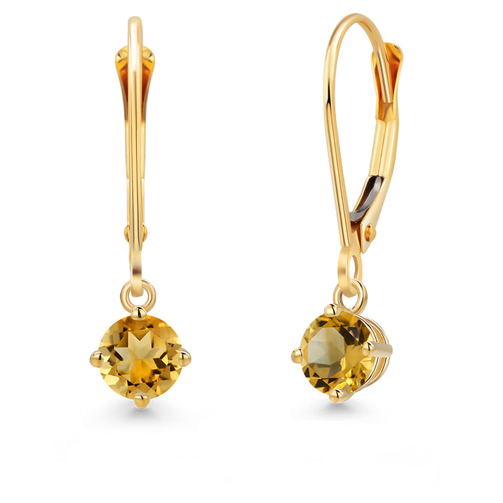 Citrine - November_Earrings in 14K Yellow Gold