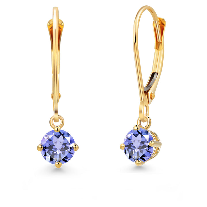 Tanzanite - December_Earrings in 14K Yellow Gold