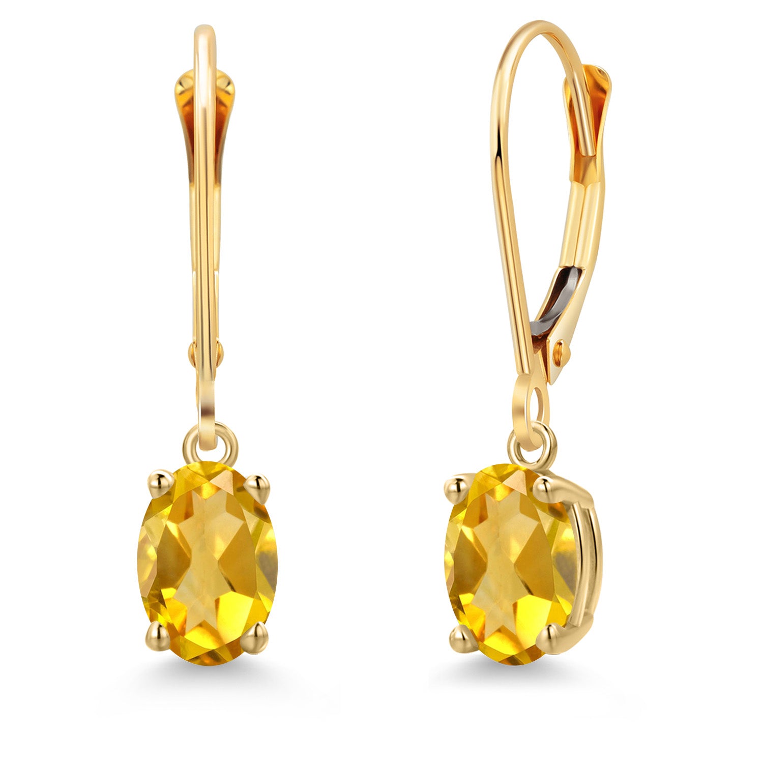 Citrine - November_Earrings in 14K Yellow Gold