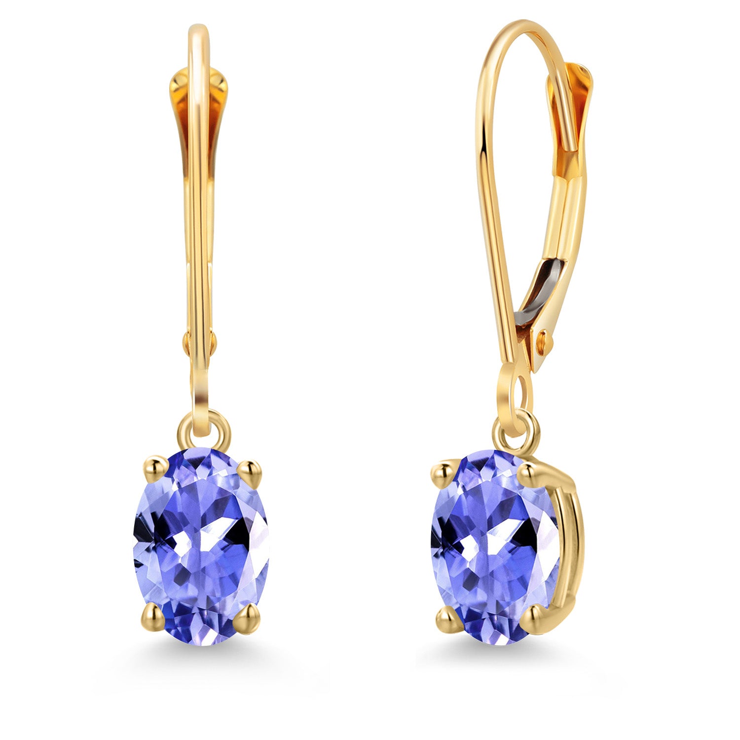 Tanzanite - December_Earrings in 14K Yellow Gold