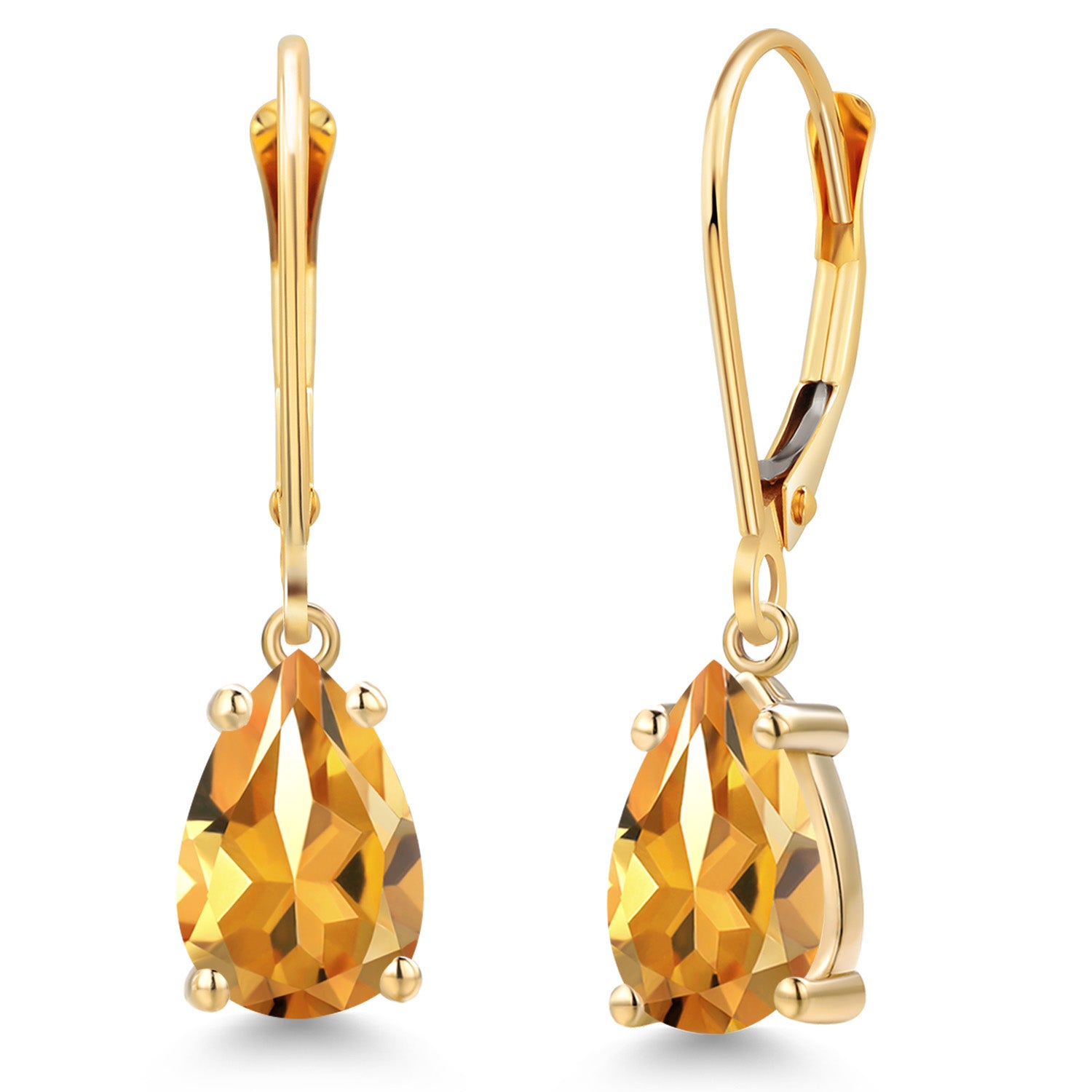 Citrine - November_Earrings in 14K Yellow Gold