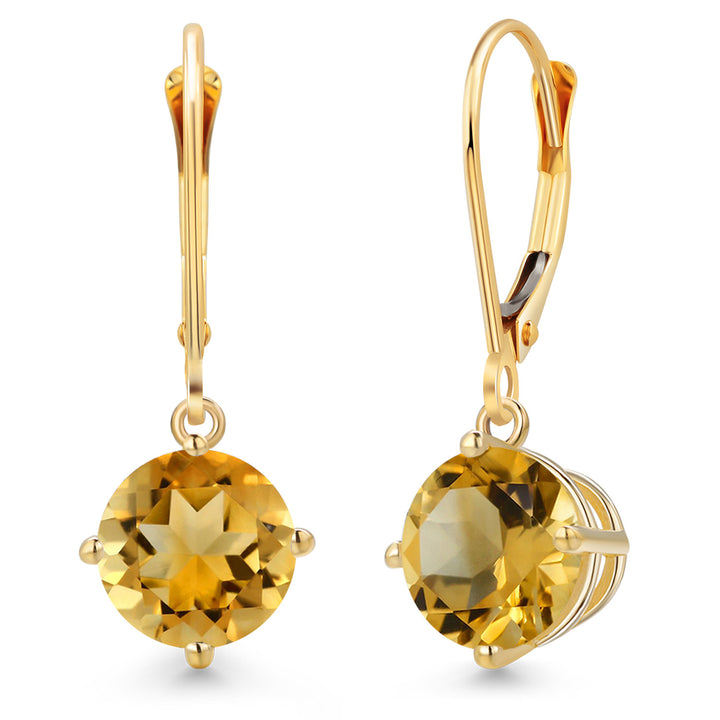 Citrine - November_Earrings in 14K Yellow Gold