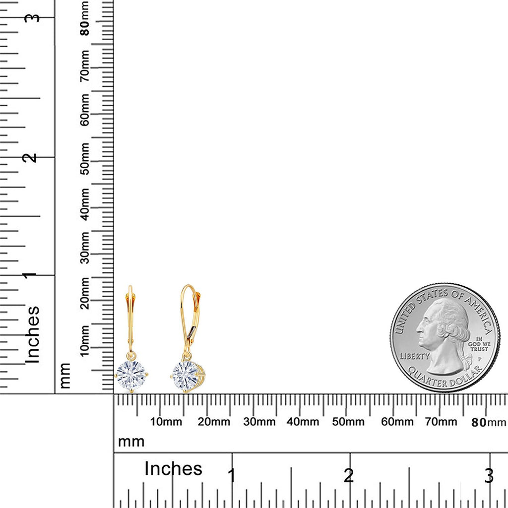 Near Colorless (GH)_Earrings in 14K Yellow Gold