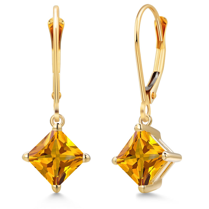 Citrine - November_Earrings in 14K Yellow Gold