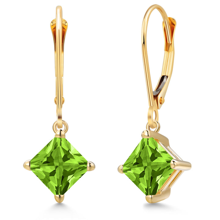 Peridot - August_Earrings in 14K Yellow Gold