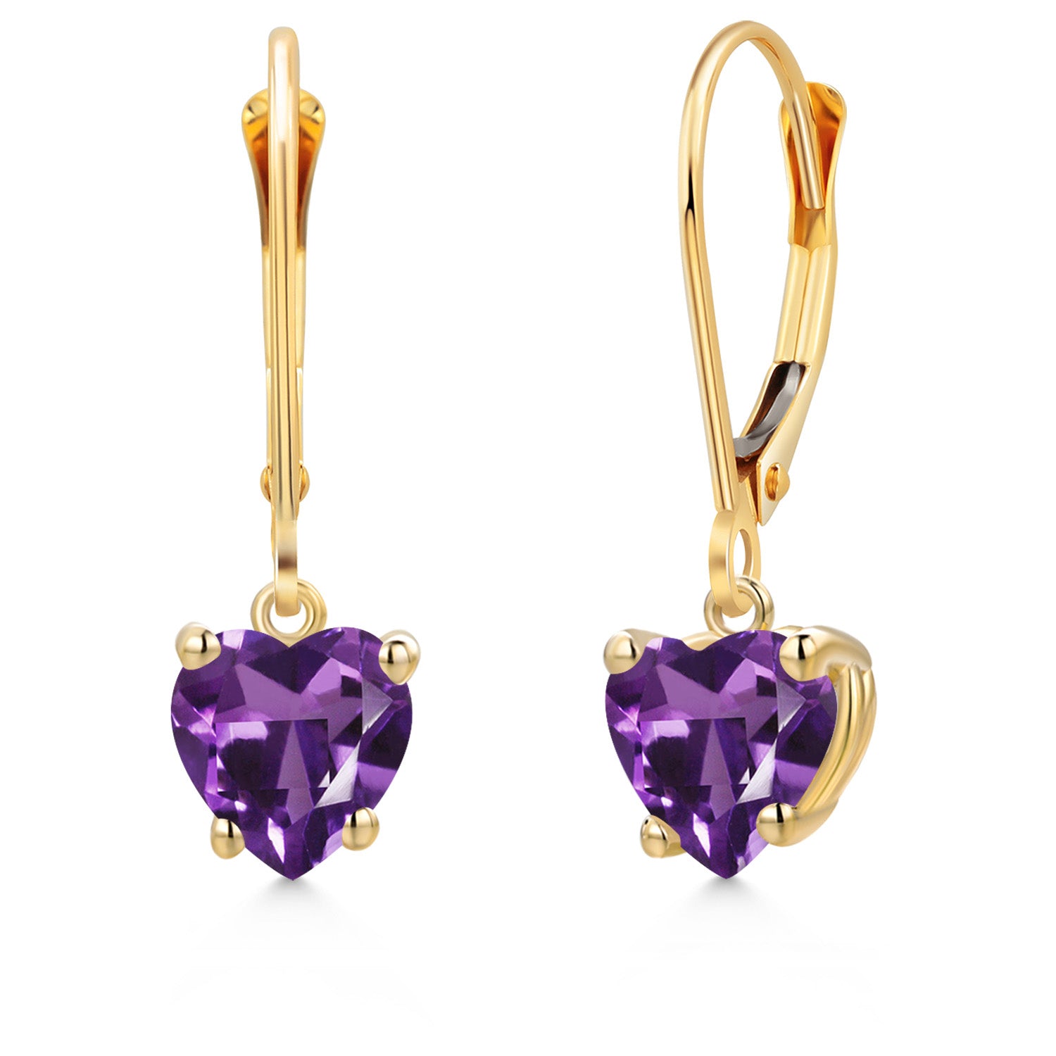 Amethyst - February_Earrings in 14K Yellow Gold