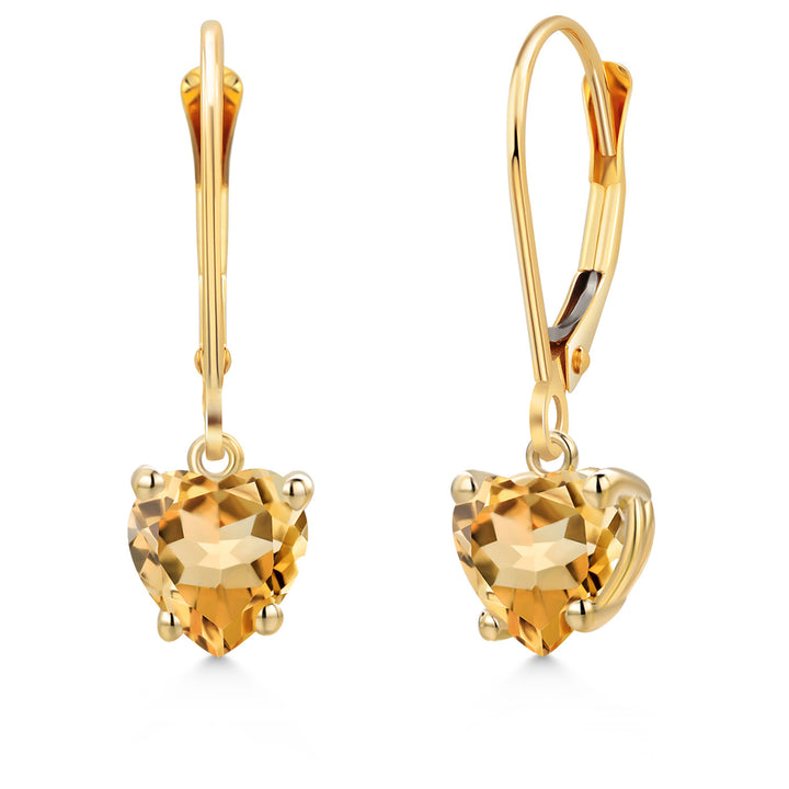 Citrine - November_Earrings in 14K Yellow Gold
