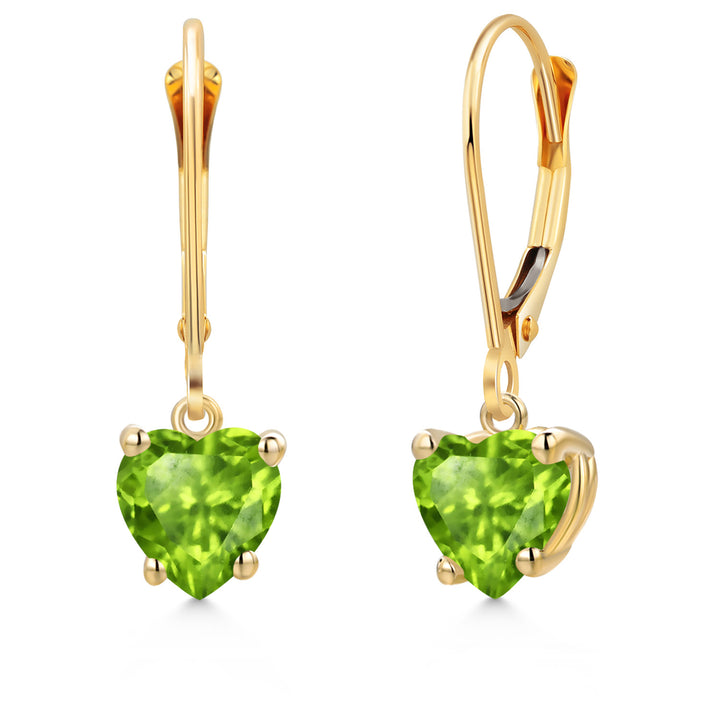 Peridot - August_Earrings in 14K Yellow Gold