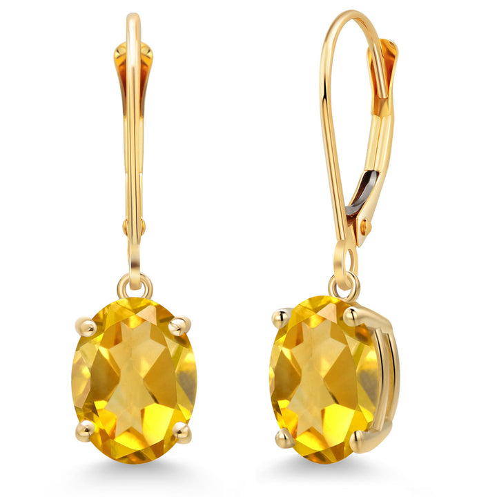 Citrine - November_Earrings in 14K Yellow Gold