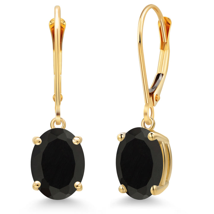 Onyx - December_Earrings in 14K Yellow Gold