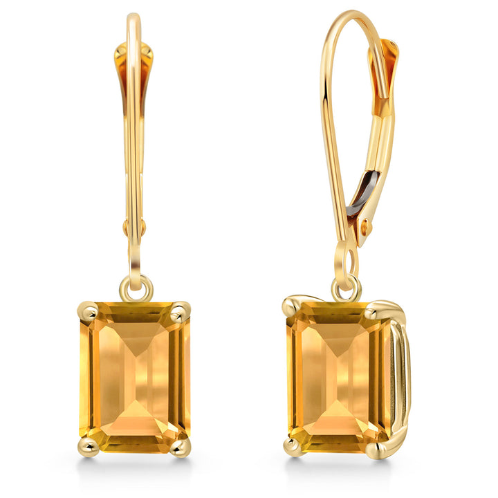 Citrine - November_Earrings in 14K Yellow Gold
