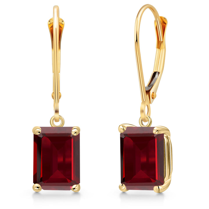 Garnet - January_Earrings in 14K Yellow Gold