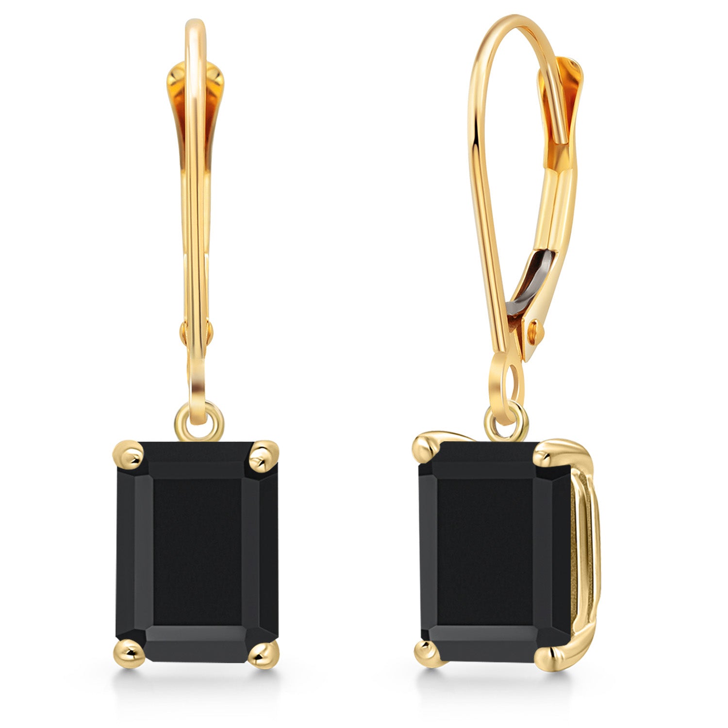 Onyx - December_Earrings in 14K Yellow Gold