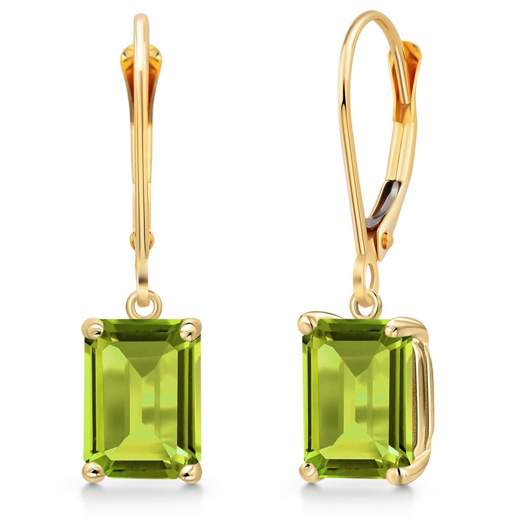 Peridot - August_Earrings in 14K Yellow Gold