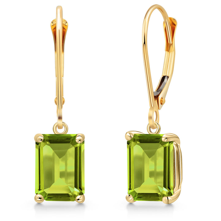 Peridot - August_Earrings in 14K Yellow Gold