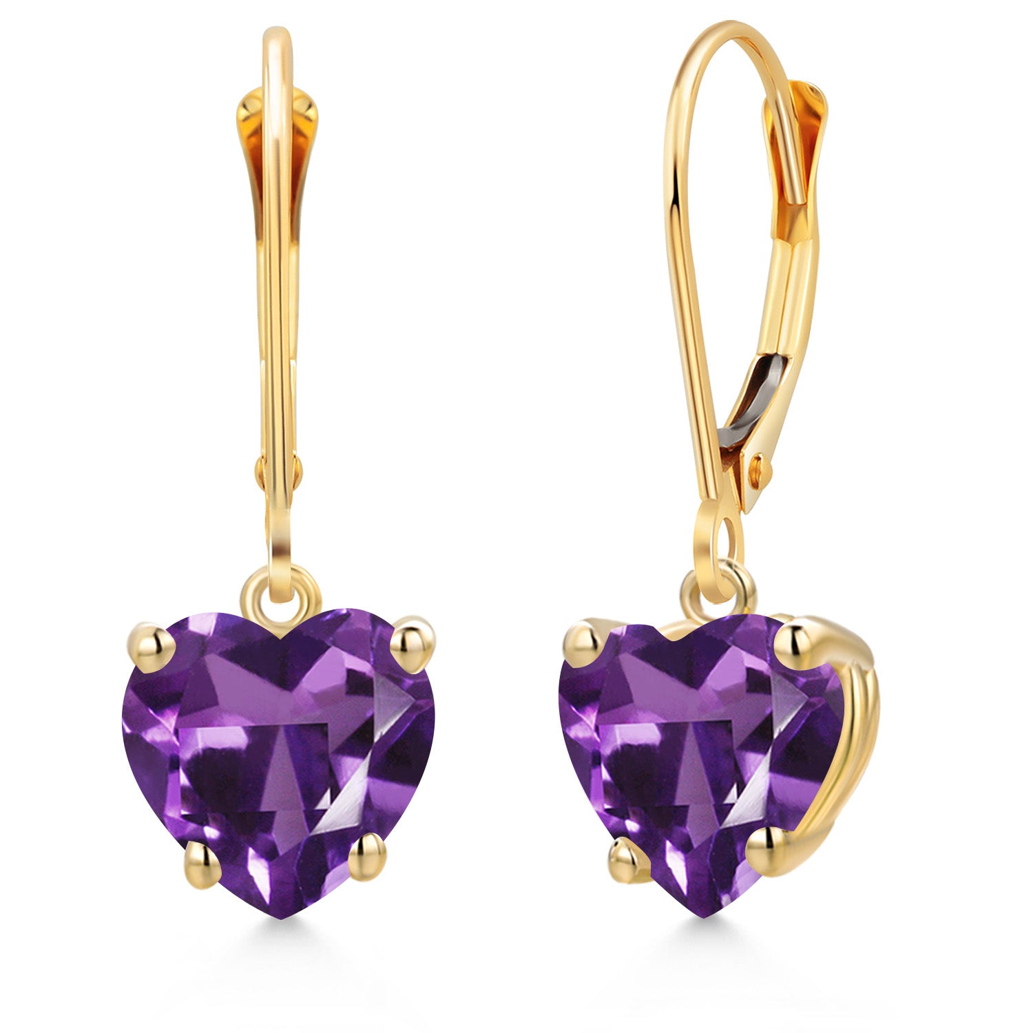 Amethyst - February_Earrings in 14K Yellow Gold