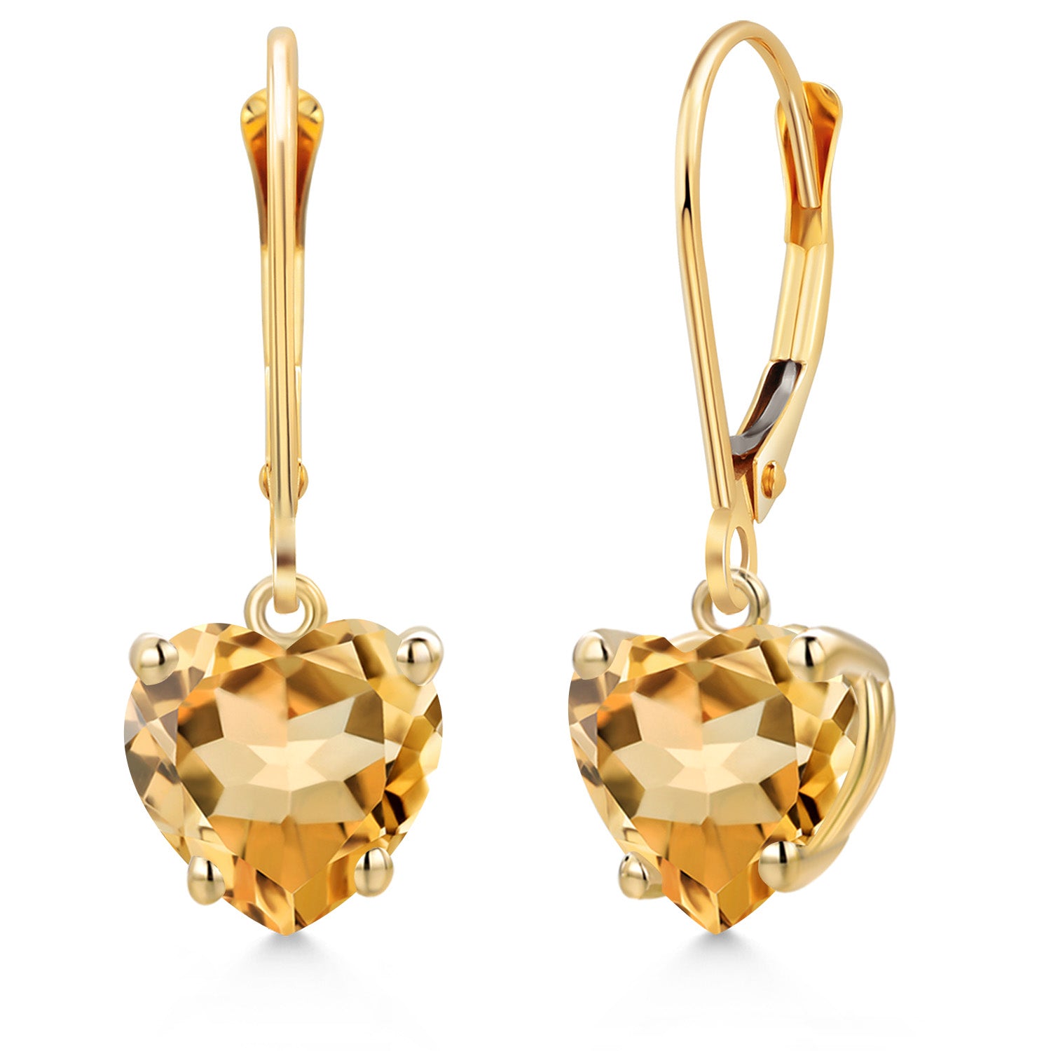 Citrine - November_Earrings in 14K Yellow Gold