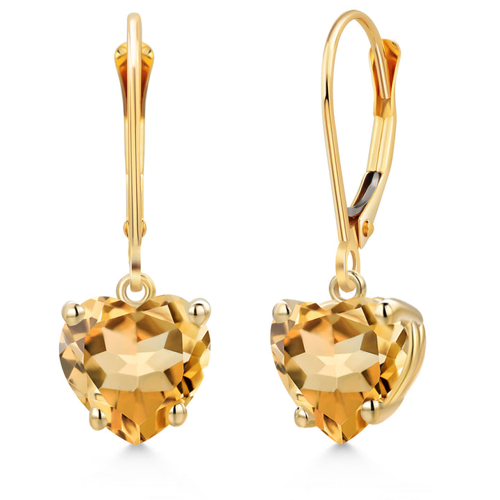 Citrine - November_Earrings in 14K Yellow Gold