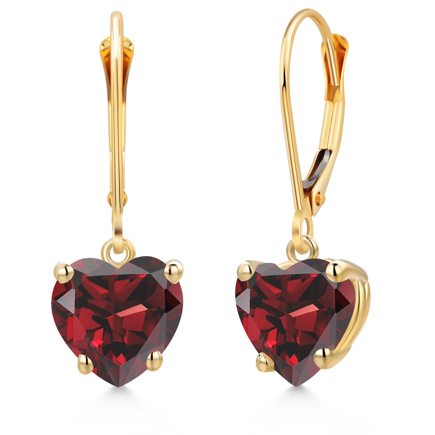 Garnet - January_Earrings in 14K Yellow Gold
