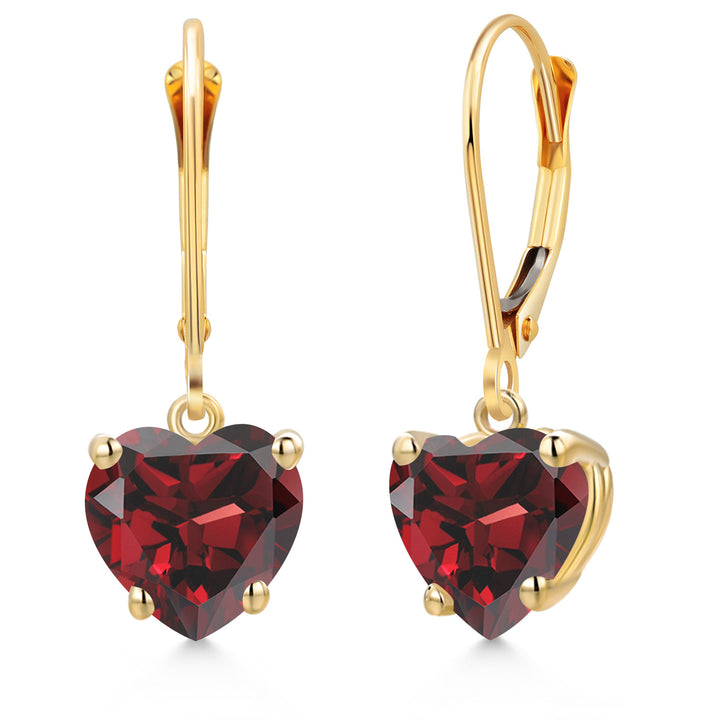 Garnet - January_Earrings in 14K Yellow Gold