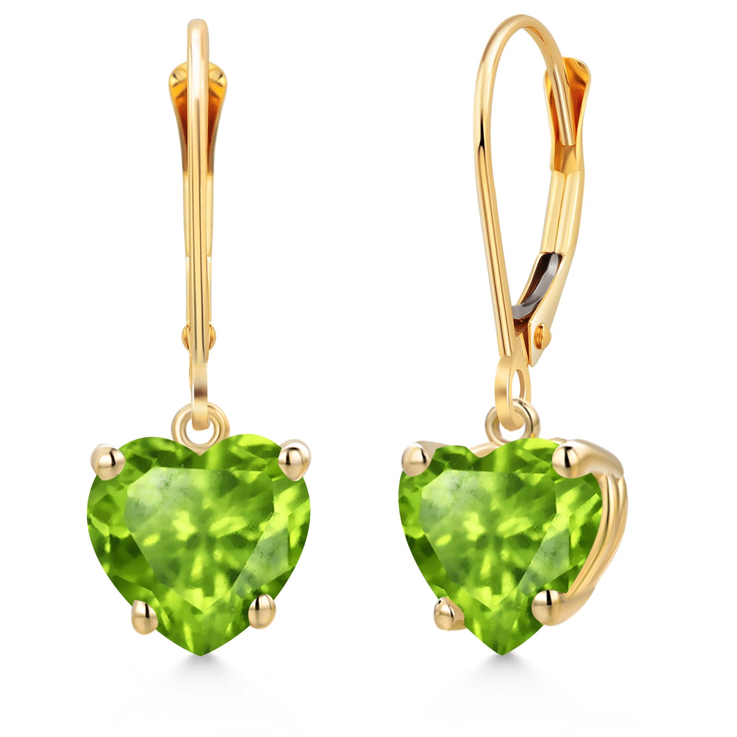 Peridot - August_Earrings in 14K Yellow Gold
